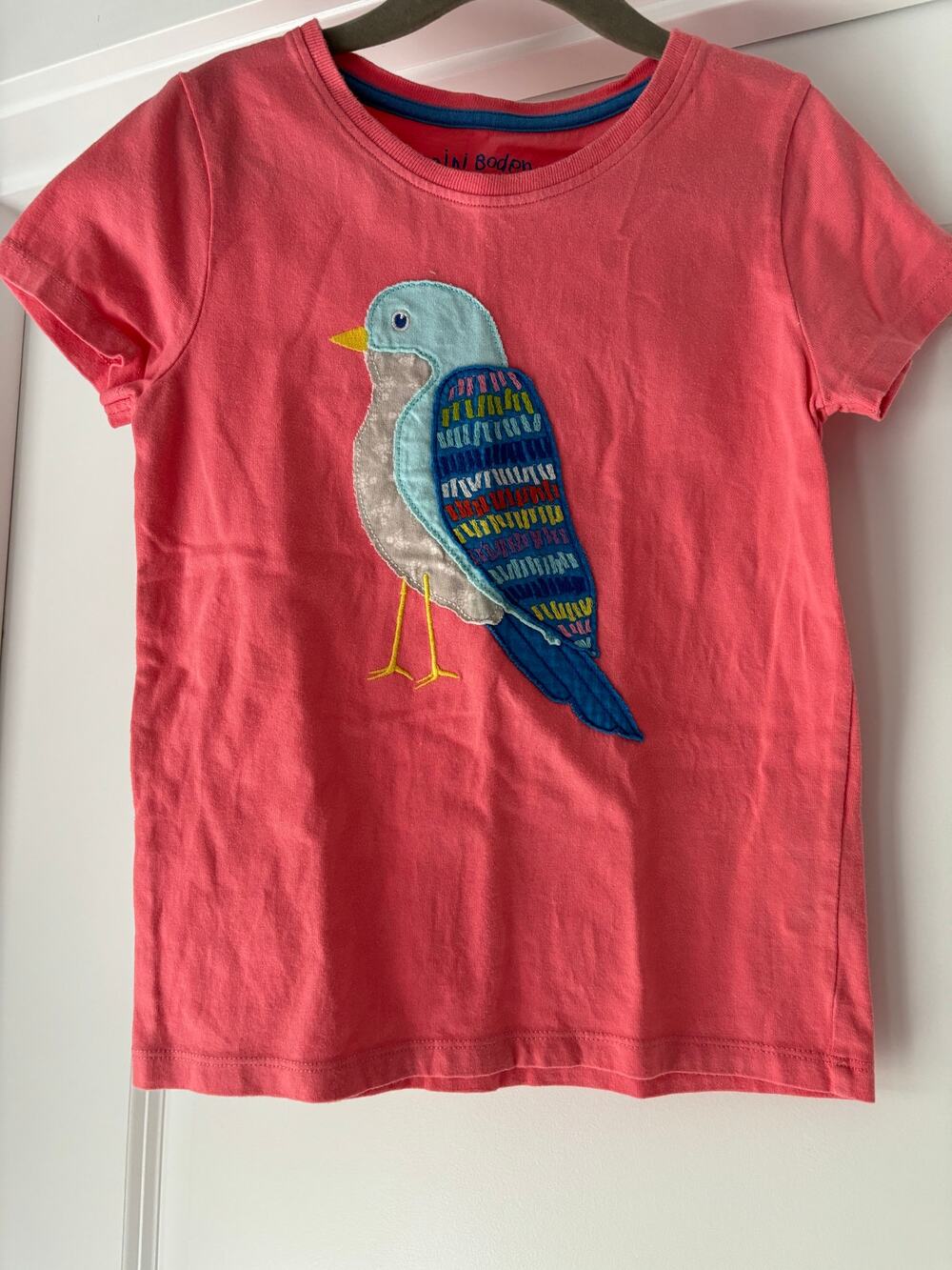 Mini Boden Appliqué Blue Bird Size 5/6 EUC